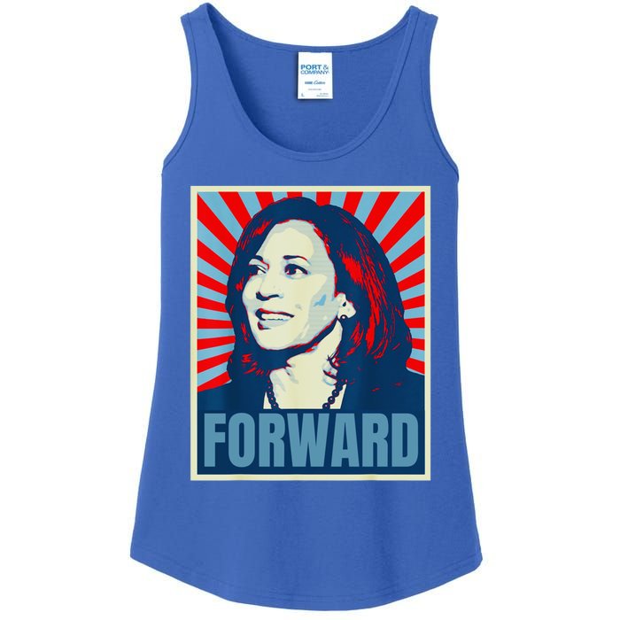 Kamala Harris Forward Vintage Poster 2024 Gift Ladies Essential Tank