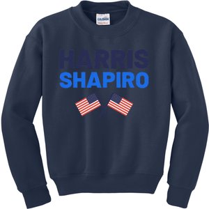 Kamala Harris For President Josh Shapiro For Vp Kids Sweatshirt