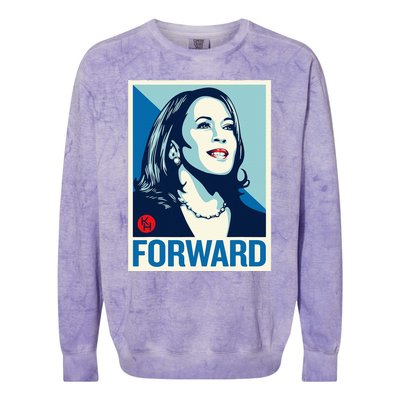 Kamala Harris Forward 2024 Presidential Election President Colorblast Crewneck Sweatshirt