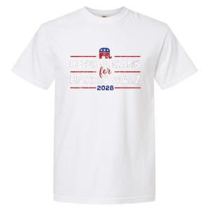 Kamala Harris For President Republicans For Harris Waltz Garment-Dyed Heavyweight T-Shirt