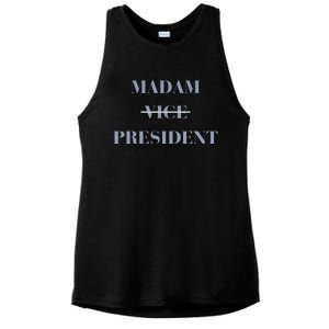 Kamala Harris For President 2024 Madam Vice President Ladies PosiCharge Tri-Blend Wicking Tank