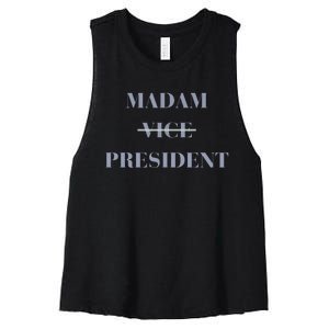 Kamala Harris For President 2024 Madam Vice President Women's Racerback Cropped Tank