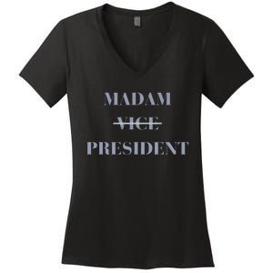 Kamala Harris For President 2024 Madam Vice President Women's V-Neck T-Shirt