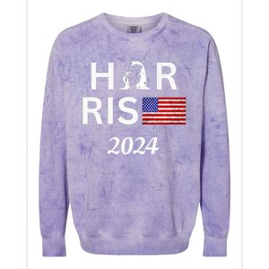 Kamala Harris Flag Her Rise 2024 For President Colorblast Crewneck Sweatshirt