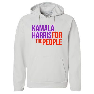 Kamala Harris For The People President 2024 Performance Fleece Hoodie