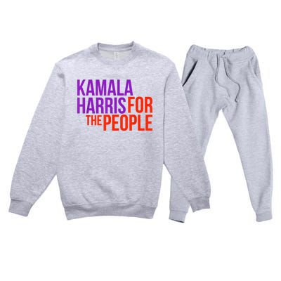 Kamala Harris For The People President 2024 Premium Crewneck Sweatsuit Set