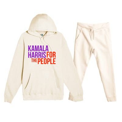 Kamala Harris For The People President 2024 Premium Hooded Sweatsuit Set