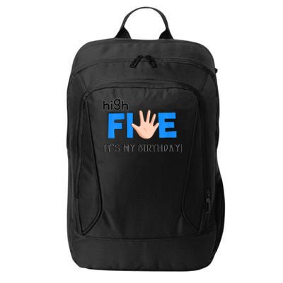 K.i.d.s High Five - Cool 5 Year Old K.i.d.s Birthday Gift City Backpack