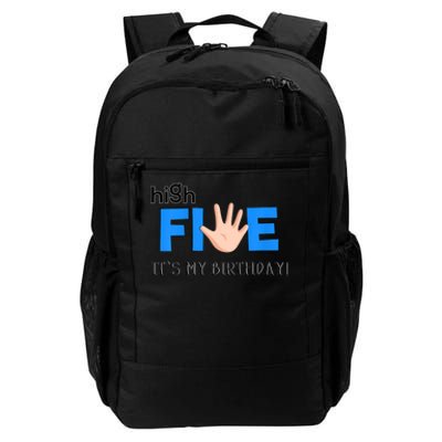 K.i.d.s High Five - Cool 5 Year Old K.i.d.s Birthday Gift Daily Commute Backpack