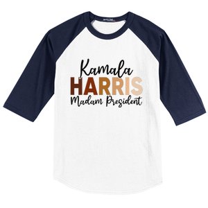 Kamala Harris For President 2024 Democrat Madam President Baseball Sleeve Shirt