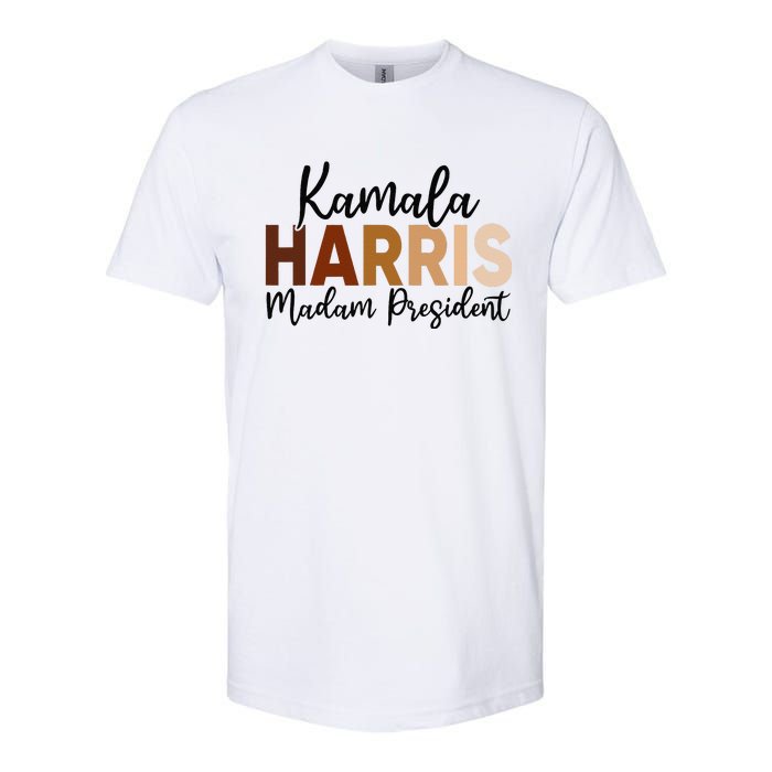 Kamala Harris For President 2024 Democrat Madam President Softstyle CVC T-Shirt