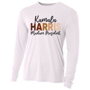 Kamala Harris For President 2024 Democrat Madam President Cooling Performance Long Sleeve Crew