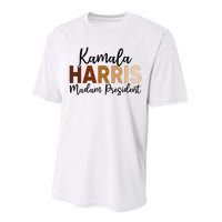 Kamala Harris For President 2024 Democrat Madam President Performance Sprint T-Shirt