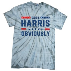 Kamala Harris For President Obviously 2024 Tie-Dye T-Shirt