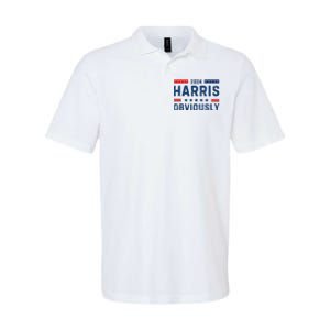 Kamala Harris For President Obviously 2024 Softstyle Adult Sport Polo