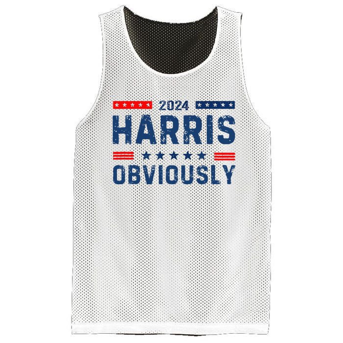 Kamala Harris For President Obviously 2024 Mesh Reversible Basketball Jersey Tank