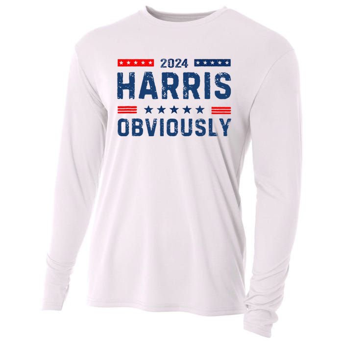 Kamala Harris For President Obviously 2024 Cooling Performance Long Sleeve Crew