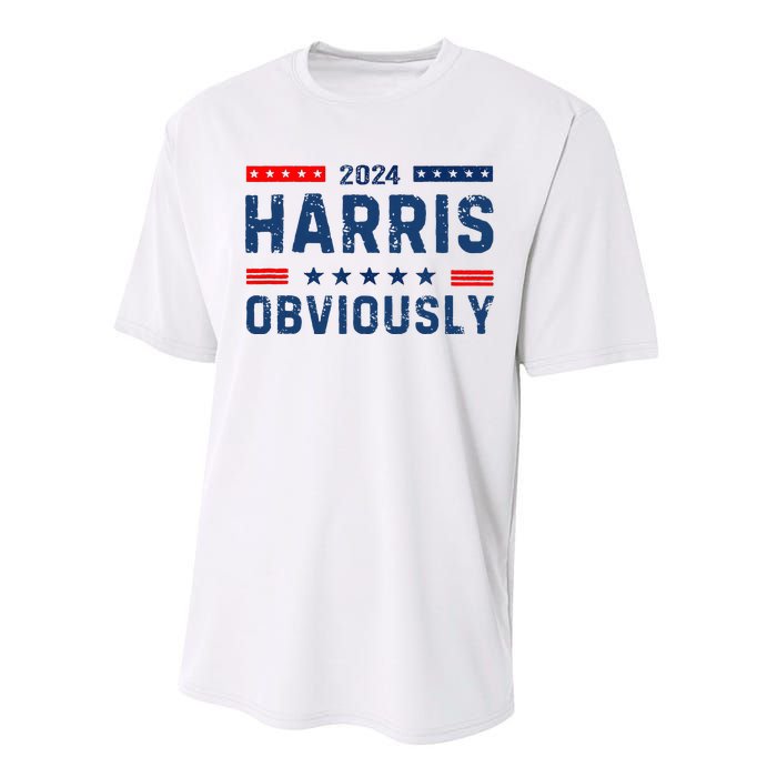 Kamala Harris For President Obviously 2024 Performance Sprint T-Shirt