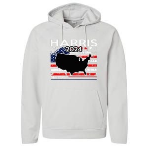 Kamala Harris For President Obviously Performance Fleece Hoodie