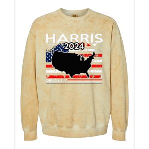 Kamala Harris For President Obviously Colorblast Crewneck Sweatshirt