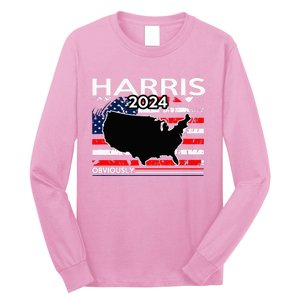 Kamala Harris For President Obviously Long Sleeve Shirt