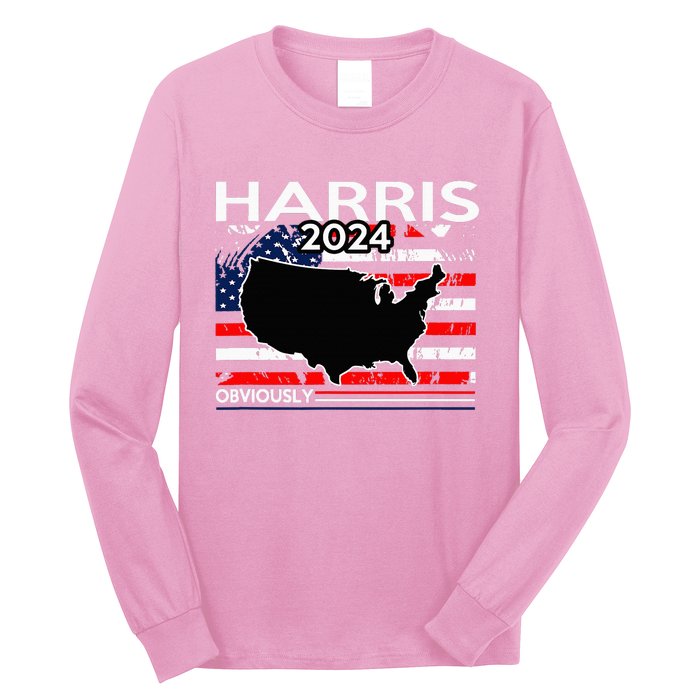 Kamala Harris For President Obviously Long Sleeve Shirt