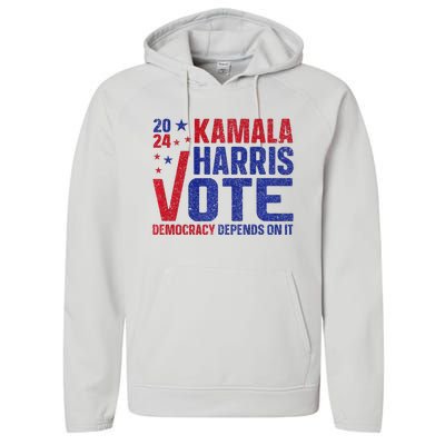 Kamala Harris For President A New Vision For America Performance Fleece Hoodie