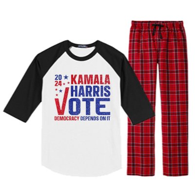 Kamala Harris For President A New Vision For America Raglan Sleeve Pajama Set