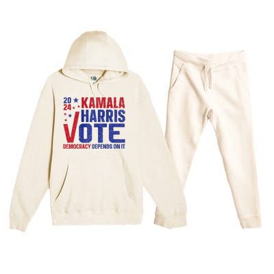 Kamala Harris For President A New Vision For America Premium Hooded Sweatsuit Set