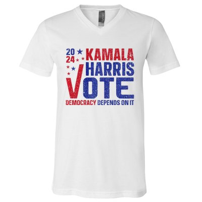 Kamala Harris For President A New Vision For America V-Neck T-Shirt