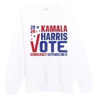 Kamala Harris For President A New Vision For America Premium Crewneck Sweatshirt