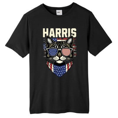 Kamala Harris For President 2024 Funny Cat Graphic Tall Fusion ChromaSoft Performance T-Shirt