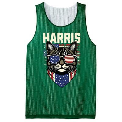 Kamala Harris For President 2024 Funny Cat Graphic Mesh Reversible Basketball Jersey Tank