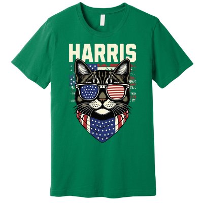 Kamala Harris For President 2024 Funny Cat Graphic Premium T-Shirt