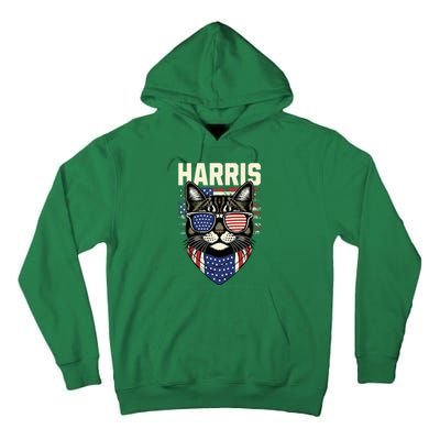 Kamala Harris For President 2024 Funny Cat Graphic Tall Hoodie