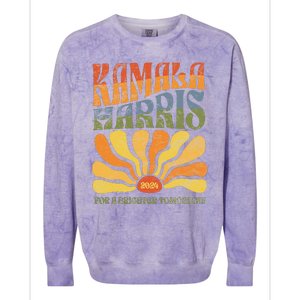 Kamala Harris For A Brighter Tomorrow 2024 Boho Aesthetic Gift Colorblast Crewneck Sweatshirt