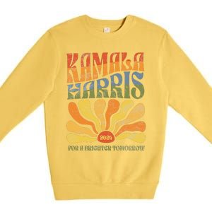 Kamala Harris For A Brighter Tomorrow 2024 Boho Aesthetic Gift Premium Crewneck Sweatshirt