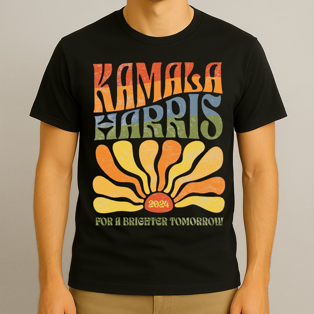 Kamala Harris For A Brighter Tomorrow 2024 Boho Aesthetic Gift T-Shirt
