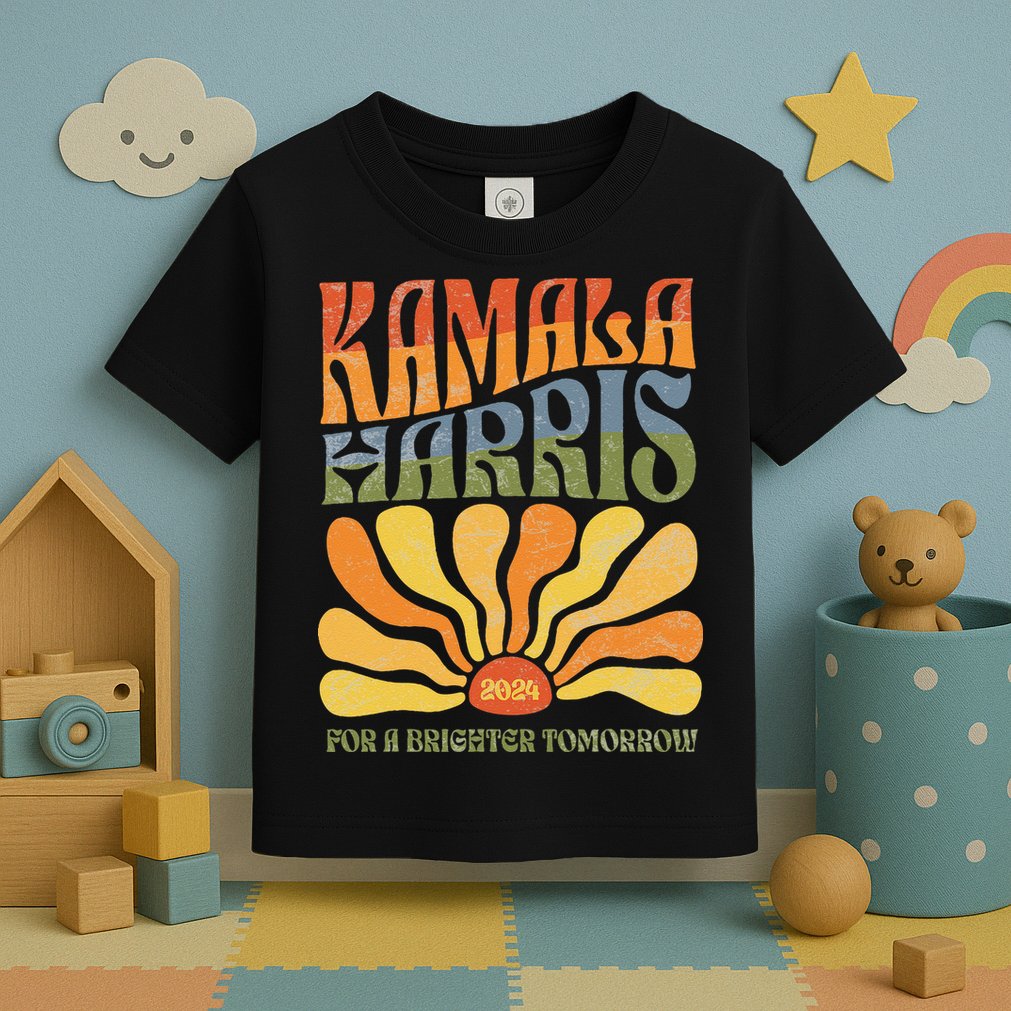 Kamala Harris For A Brighter Tomorrow 2024 Boho Aesthetic Gift Toddler T-Shirt