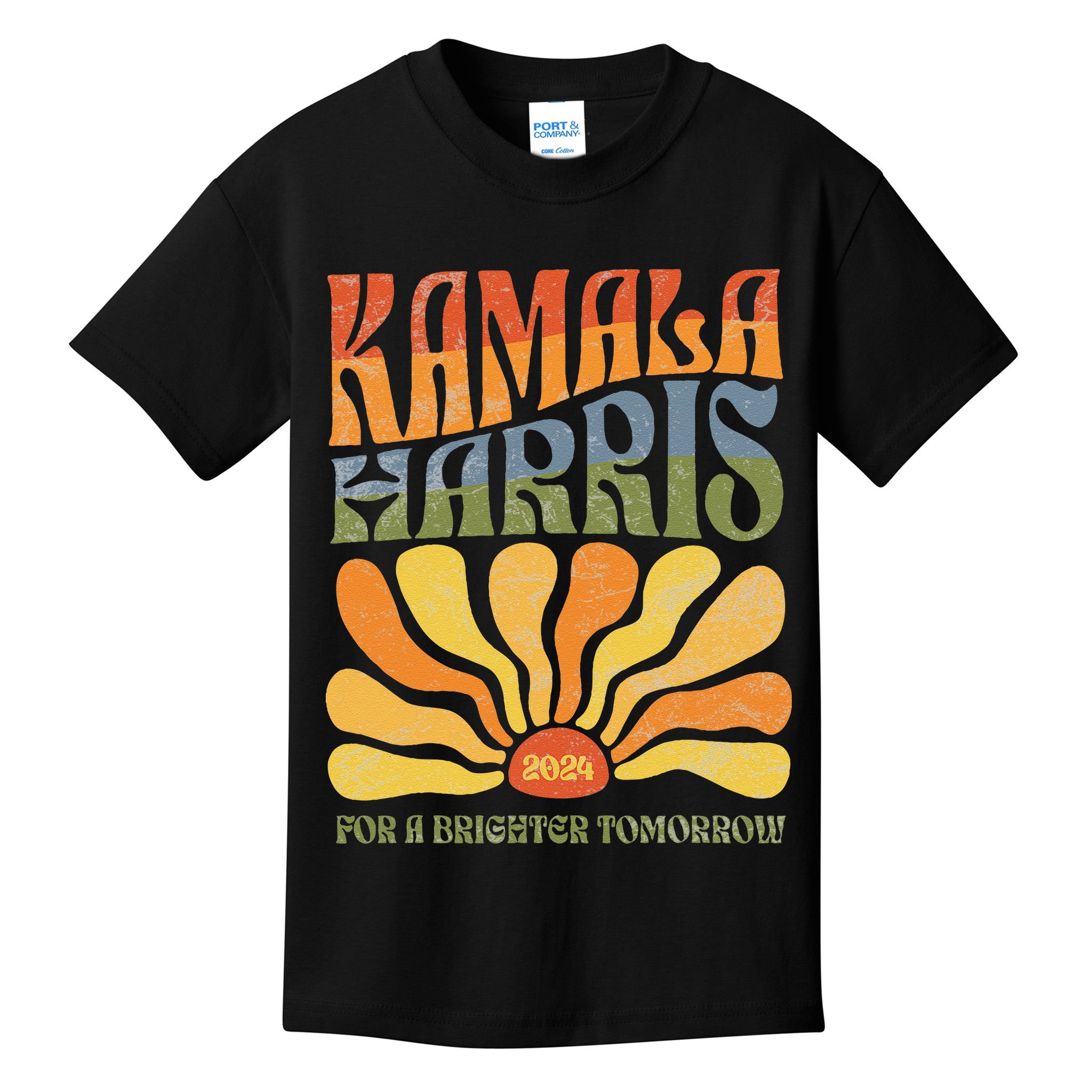 Kamala Harris For A Brighter Tomorrow 2024 Boho Aesthetic Gift Kids T-Shirt