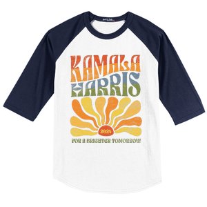 Kamala Harris For A Brighter Tomorrow 2024 Boho Aesthetic Gift Baseball Sleeve Shirt