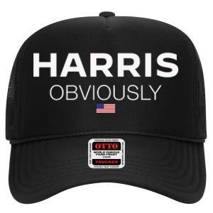 Kamala Harris For President 2024 High Crown Mesh Back Trucker Hat