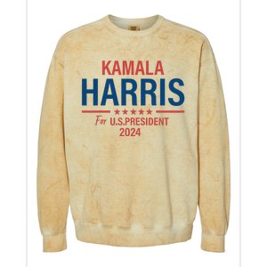 Kamala Harris For President 2024 Colorblast Crewneck Sweatshirt