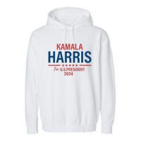 Kamala Harris For President 2024 Garment-Dyed Fleece Hoodie