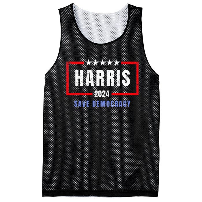 Kamala Harris For President 2024 Harris Save Democracy Mesh Reversible Basketball Jersey Tank