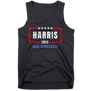 Kamala Harris For President 2024 Harris Save Democracy Tank Top