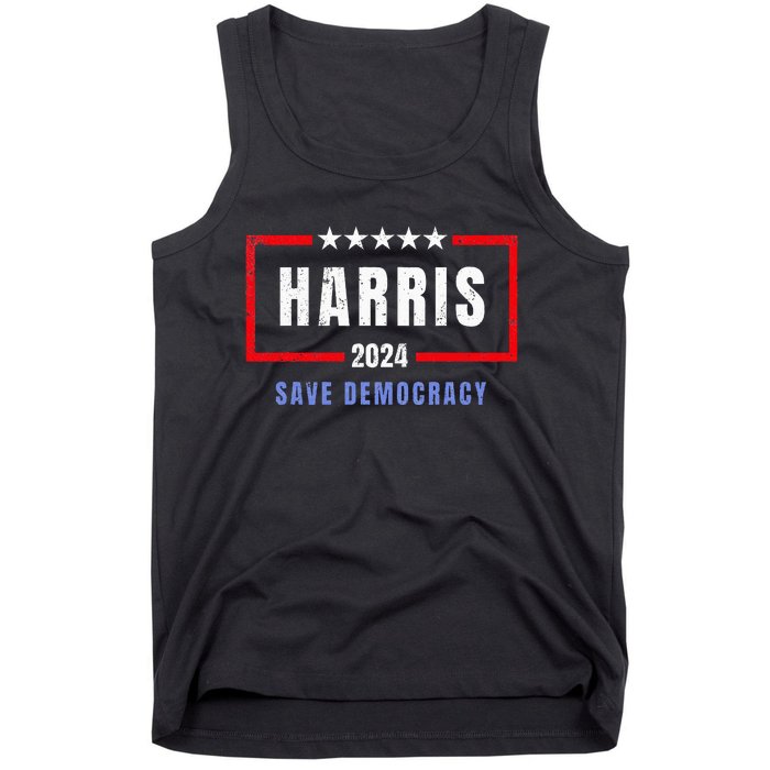 Kamala Harris For President 2024 Harris Save Democracy Tank Top