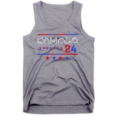 Kamala Harris Funny Cat Lettering Positive Tank Top