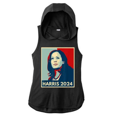 Kamala Harris For President 2024 Eleciton Ladies PosiCharge Tri-Blend Wicking Draft Hoodie Tank