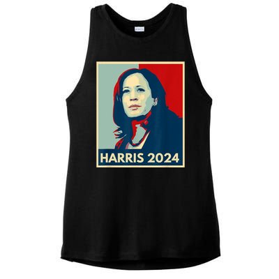 Kamala Harris For President 2024 Eleciton Ladies PosiCharge Tri-Blend Wicking Tank